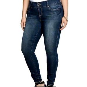 Torrid Jegging Jeans High Rise Skinny Ankle 3 Button Zip Fly Stretch 16R 34X28
